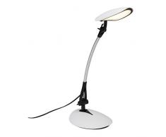Brilliant AG G94812/75 Lampe de bureau LED, MÃ©tal, IntÃ©grÃ©, 9 W, Noir/Verre Blanc