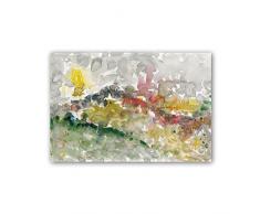 CUADRIMAN Abstrait Tableau Modena, Bois, Multicolore, 90Â x 60Â cm