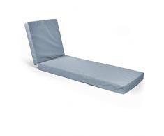 Outbag Flat Rembourrage de Chaises Longues, Polyester, Gris Pierre, 185 x 60 cm