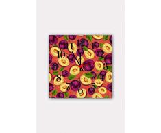 Bonamaison Horloge Murale en MDF, Multicolore, 30 x 30 cm