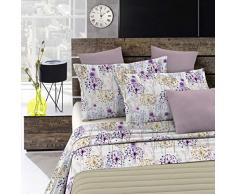 Italian Bed Linen PL-WT-10-2P Parure LIT avec Drap SUPÃRIEUR ET TAIES doreiller IMPRIMÃE âWatercolorâ, WT 10, 2 Places