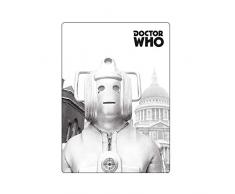 Dr Who Cyberman Greyscale Metal Fridge Magnet Gift Idea BBC Officiel