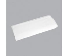 VENT DU SUD Drap Plat Uni en Coton Percale, Neige, 300x270 cm