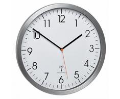 TFA-DostmannÂ âÂ Aluminium de Radio Horloge Murale avec Un Cadran de Balayage Silencieux Chat 60.3527.55