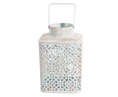 Ian Snow Lanterne en Ã©tain avec finition polie Bleu-vert pÃ¢le