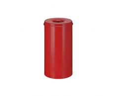 TTS Corbeille Ã papier autoextinguible Rouge 50Â litres