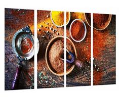 Tableau Moderne Photographique, Impression sur bois, Epicerie, Cuisine, Magasin Ãpices Couleurs, Cannelle, 131 x 62 cm, ref. 27047