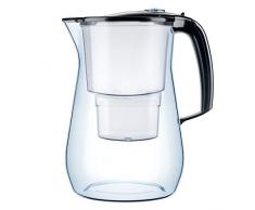 AQUAPHOR Onyx avec 1 Cartouche filtrante Maxfor+ Filtre Ã Eau de qualitÃ© supÃ©rieure Aspect Verre pour rÃ©duire Le calcaire, Le Chlore et Les mÃ©taux Lourds, Plastique, Noir, Volume 4,2 l