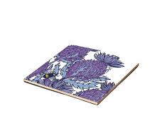 Gillian Kyle GK/TVT/WT Dessous de plat en céramique Motif chardon Blanc