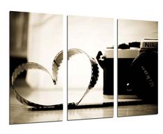 Tableau Moderne Photographique, Impression sur bois, Appareil photo Nikon Vintage, bobine photographique de lamour, 97 x 62 cm, ref. 26516