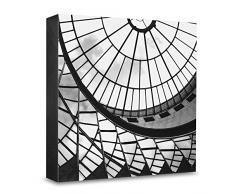 COGNOSCO HG-F106 Tableau Mural en Bois avec Photo darchitecture Frankfurt Noir/Blanc 15 x 15 cm