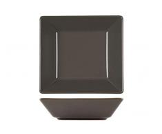 H&H Boston Assiette Creuse Carré Marron-17 x 17 Stoneware