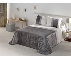 Stilia Ãdredon Jacquard matelassé et taies doreiller, modèle Ãvora, 235 x 265 cm, pour lit de 135 cm, Multicolore