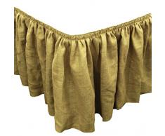 La Jupe de Table en Lin avec 20Â l-Clips, Jute Toile, Naturel, 21Â cm x 29Â , Lot de 16