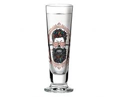 RITZENHOFF Verre à Liqueur Noir de la Marque Santiago Sevillano en Cristal 40 ML avec 5 couvercles à Liqueur