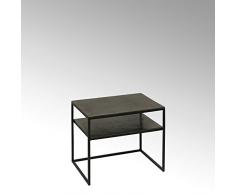 Lambert Miyu Table dappoint en Aluminium Finition métal Graphite Noir Taille Unique