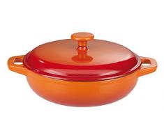 GSW Stahlwaren GmbH Faitout, Fer forgé, Orange/Rouge, 30 x 9 cm