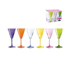 H&H 1184816 Lot de 6 verres à vin en verre Jazz Summer Cl16