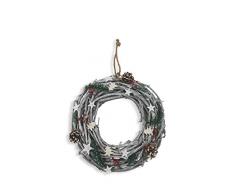 Villa dEste Home Tivoli 2423144Â Tallin Guirlande Ronde Moyenne, Bois, Blanc, Taille Unique