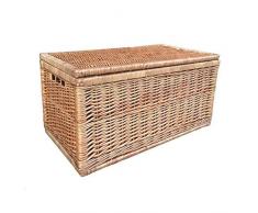 Red Hamper Grand Coffre Lumière étuvé Wicker Linge