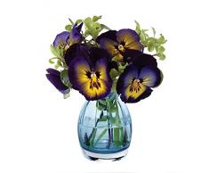 Dartington Crystal Petit Vase en Cristal Motif pensÃ©es, pour Encre Bleu