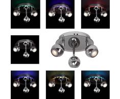 Brilliant AG G94209/93 Plafonnier, Métal, Verre Fumé, 5 W