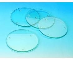 GLOREX Dessous de Verre, Verre, Multicolore, 10.3Â x 10.3Â x 2,3Â cm