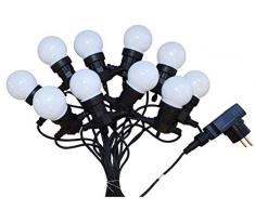 Tibelec 166790 Guirlande 10 boules LED 14m, Plastique, 2 W, Multi, 14 m