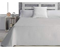 Maison en Tissu Couvre-lit pour lit de 180, Polyester, Gris, King, 42Â x 34Â x 9Â cm