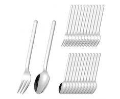 Esmeyer 250â154 Bettina Chaque 12 cuillères à café et fourchettes à Dessert en Acier Inoxydable 18/10 Poli, Couverts, Argent