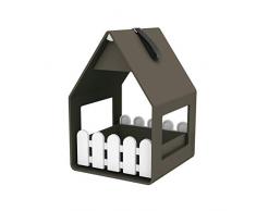 Emsa M5070100 Mangeoire et Bain doiseau pour Petits Oiseaux Toutes Saisons Fabriqué en Allemagne Marron fumé