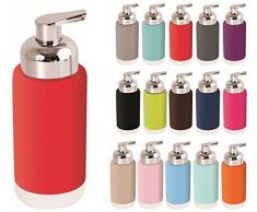 MSV Distributeur de Savon Moderne 20 x 6,5 x 6,5 cm. Rouge