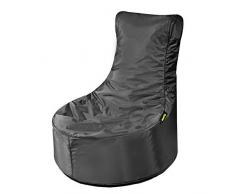 Pushbag Pouf, Polyester, Noir, 80 x 70 cm