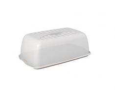 Biesse CASA Plateau à Fromage avec poignée et Couvercle Transparent Blanc