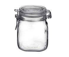 Bormioli Rocco 472225 Bocaux, Verre, Multicouleur, 10,6 X 10,6 X 13,6