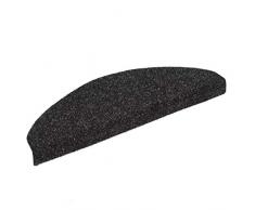vidaXL 132698 Lot de 15 Tapis descalier Auto-adhÃ©sif en Non-tissÃ© Noir 65 x 21 x 4 cm