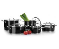 Lacor 44005 Batterie de Cuisine 5 piÃ¨ces Noir