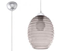 Sollux Lighting Alvaro Suspension en verre Graphite