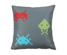 Thedecofactory 404595 Coussin, Polyester, Gris Anthracite, 40 x 40 x 3 cm