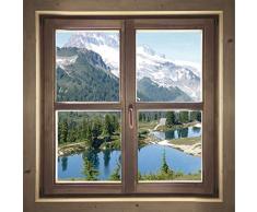 Scenolia Tableau Verre Acrylique Vue sur LA Montagne 60 x 60 cm | Décoration Murale Design Fait en France