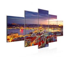 Tableau decoration murale Istanbul Turquie - XXL Impression sur Toile Salon Appartment 5 Parties - prÃªt Ã accrocher - 603153a