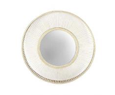 Dcasa Miroir Mural en Bambou pour décoration de la Maison Unisexe Adulte, Couleur Unique