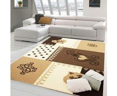 PETTI Artigiani Italiani - Tapis, Tapis moderne, Tapis de salon, Tapis de chambre Ã coucher, Beige, 100x140cm
