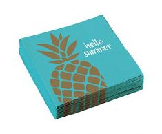 Amscan Lot de 20 serviettes de table Motif ananas 33 cm