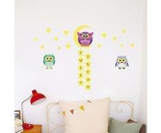 Walplus Autocollant Mural Chouette Arbre Ãtoile Amovible Art Décalques Vinyle Maison Décoration DIY Vivant Chambre Bureau Papier Peint DEnfants Cadeau, Multicolore