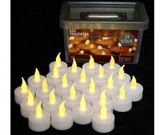 Unbekannt Lot de 24 Bougies Chauffe-Plat à LED