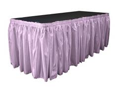 La Mariée Jupe de Table en Lin avec 10 l-Clips, Satin, Lilas, 21 cm x 29 , Lot de 11