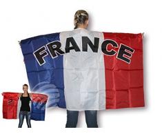 France France Drapeau Cape avec Manches * Nouveau * OVP * 150Â x 90Â cm