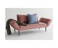 INNOVATION LIVING Canape design ZEAL STYLETTO Soft Coral convertible lit 200*70 cm