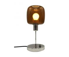 SP Light and Design Diva Shirley Verre B, Structure chromée Lampe de table 4 W, Ambre